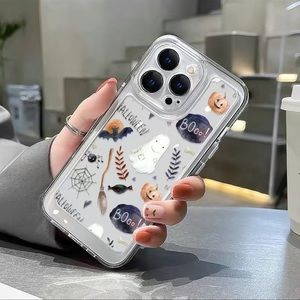 iPhone 14 Pro Max Multi Color Transparent Halloween Phone Case
